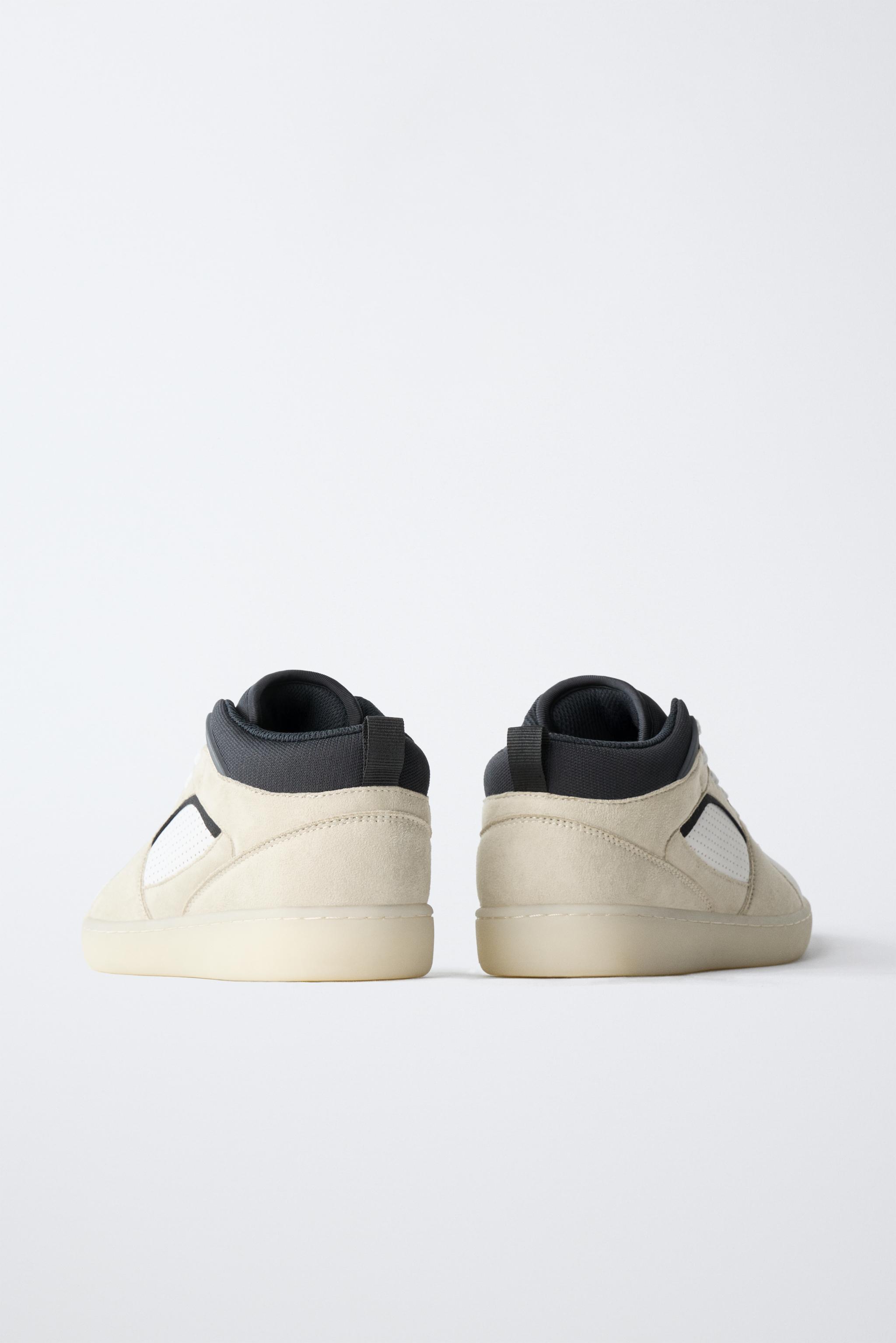 CONTRAST HIGH-TOP SNEAKERS